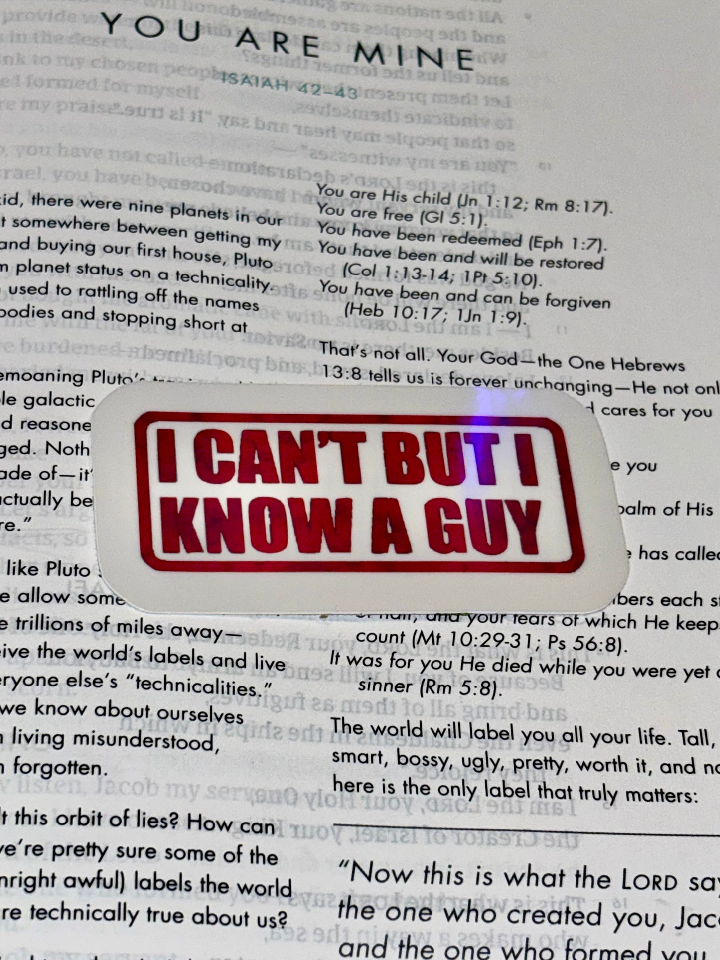 “I can’t but I know a guy” sticker