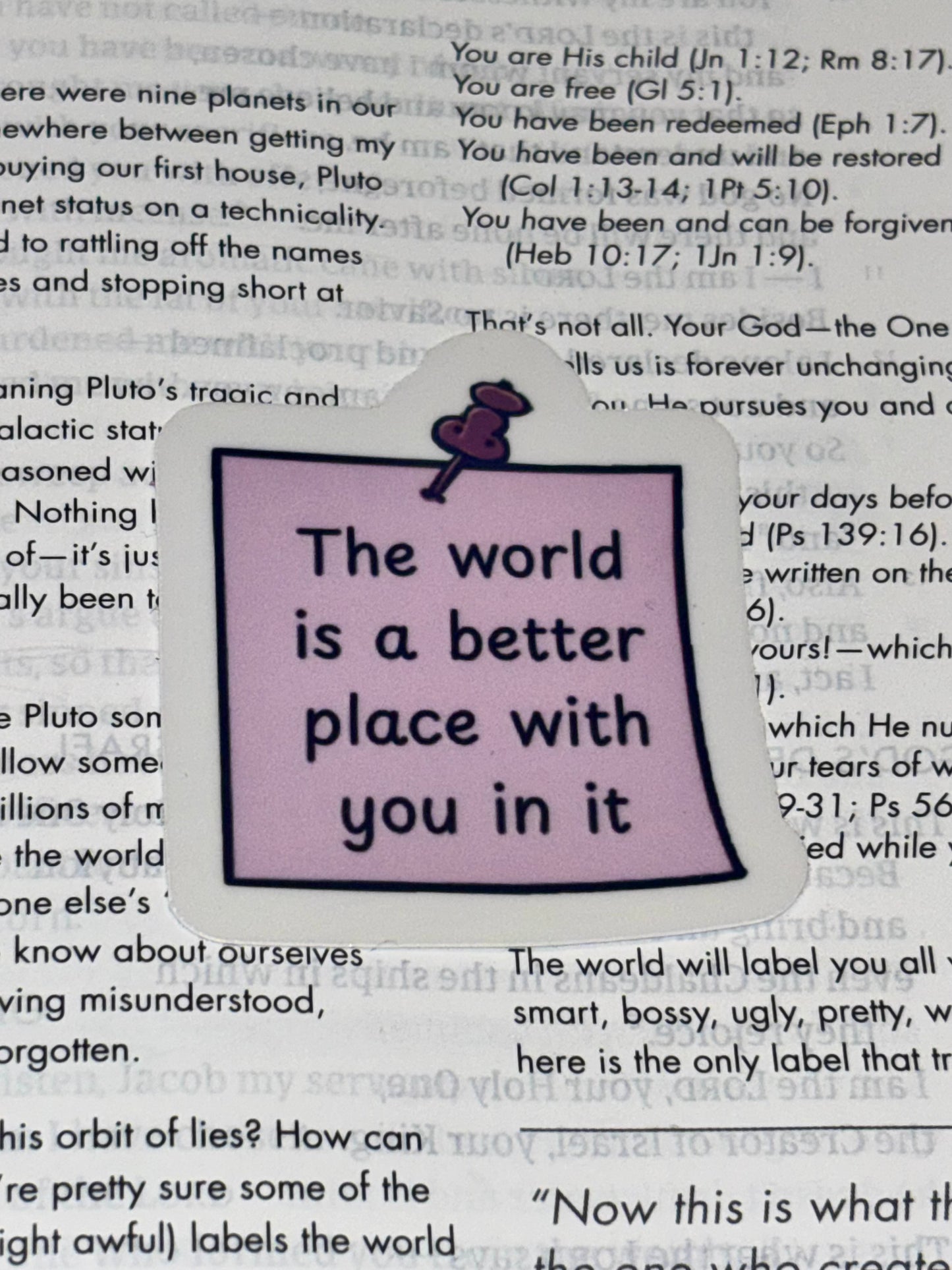 Sticky note sticker