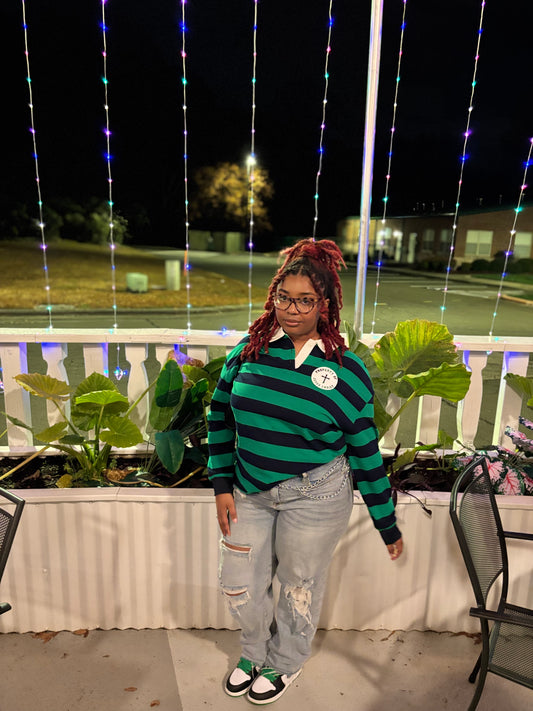 Women’s Premium rugby polo “Property of Jesus Christ”