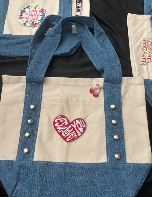 Mini Jesus Loves You tote