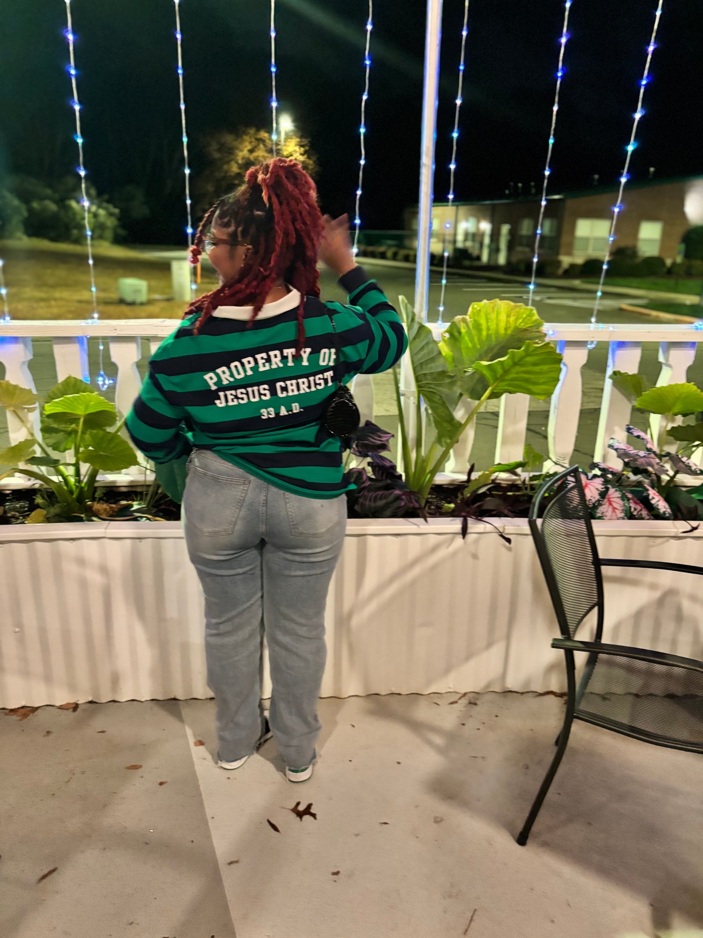 Women’s Premium rugby polo “Property of Jesus Christ”