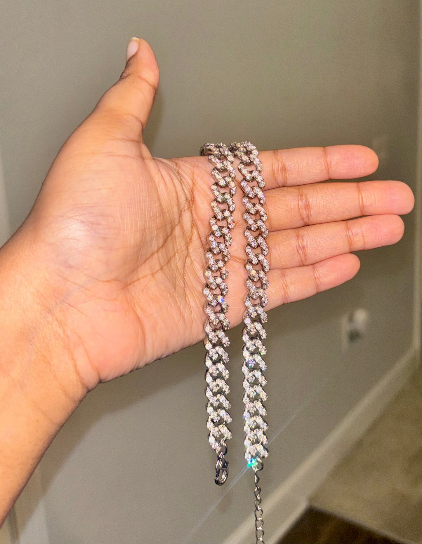 Silver Cuban anklet