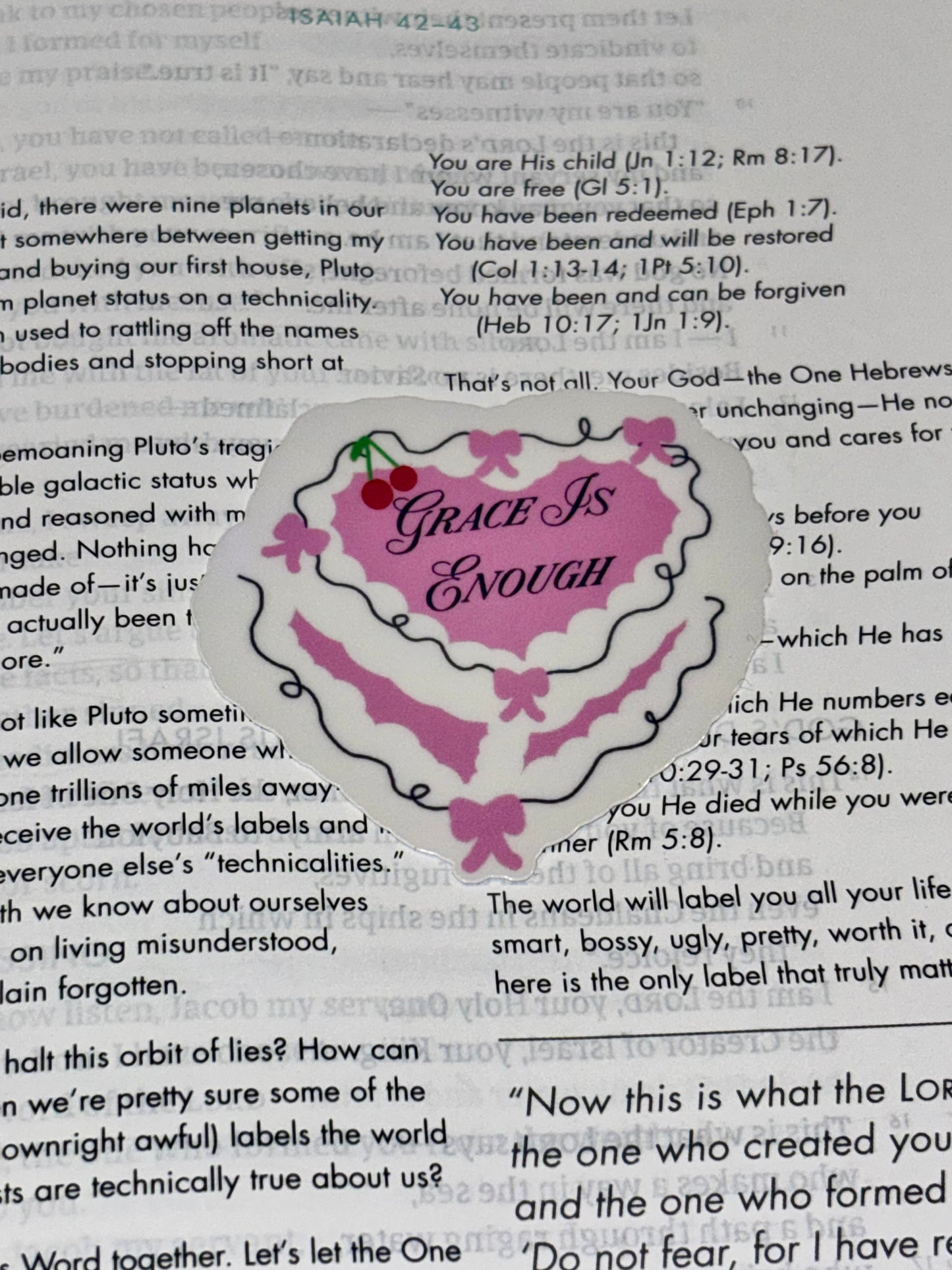 “Grace is enough” sticker