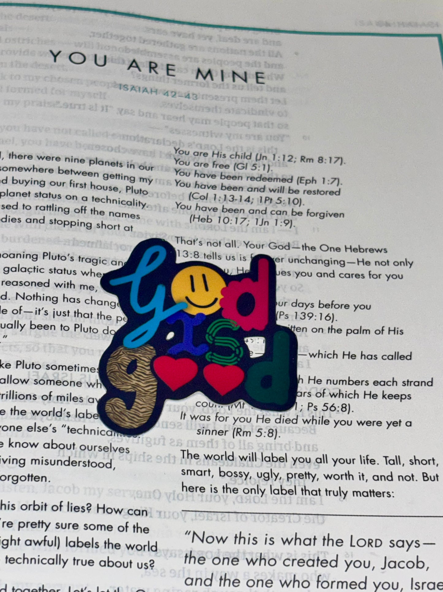 “God is good” sticker
